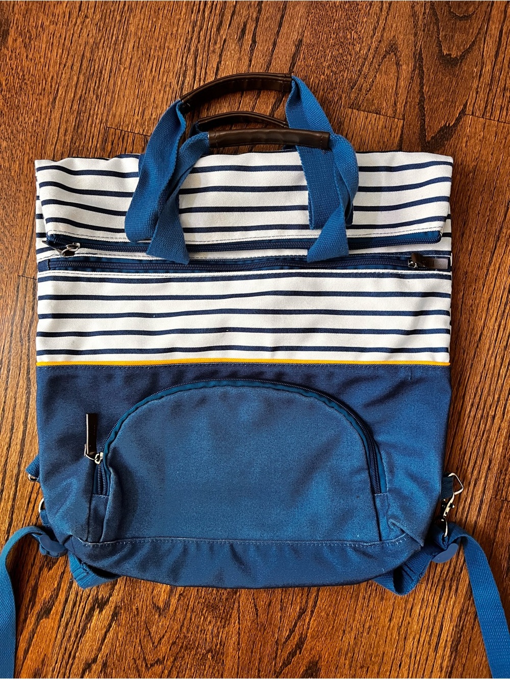 Taza by Target Striped Canvas Tote Backpack